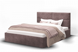 Кровать Сити 1600 велюр ROCK 12/серо-фиолетовый, без основания в интернет-портале Алеана-Мебель