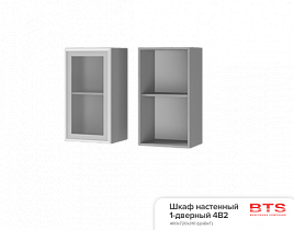 Шкаф настенный 1-дверный со стеклом Монро 4В2 в интернет-портале Алеана-Мебель