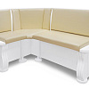 Кухонный диван из массива Розенлау угловой ВМК-Шале цвет: белый