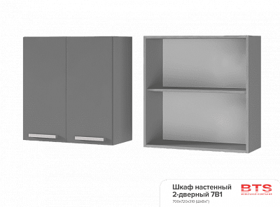 Шкаф настенный 2-дверный Титан 7В1 в интернет-портале Алеана-Мебель