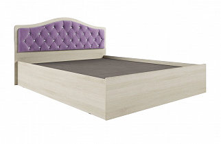 Кровать с настилом ЛДСП Дели 160х200, дуб молочный/сирень в интернет-портале Алеана-Мебель