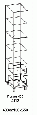 Пенал 4П2 400 Танго в интернет-портале Алеана-Мебель