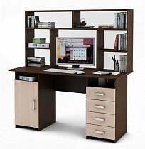 Компьютерный стол Лайт-7, 8 с надстройкой в интернет-портале Алеана-Мебель