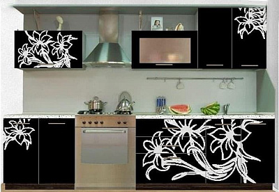 Кухня с фотопечатью Мальва-6 в интернет-портале Алеана-Мебель