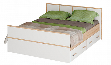 Кровать с реечным настилом Сакура LIGHT 160х200, дуб сонома в интернет-портале Алеана-Мебель