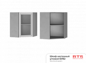 Шкаф настенный угловой со стеклом Титан 6УВ2 в интернет-портале Алеана-Мебель
