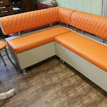 Кухонный уголок Поликс со спальным местом PLT оранжевый + белый