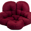 Кресло футон Цветок бордовый вид спереди