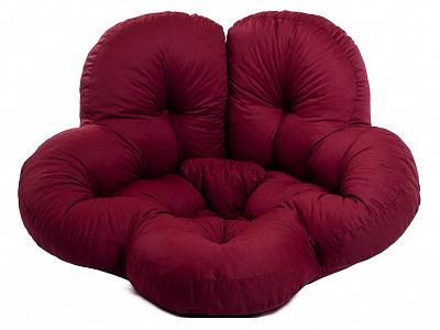 Кресло футон Цветок бордовый вид спереди