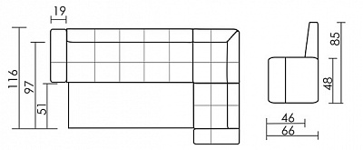 Кухонный угловой диван Мадрид Седьмая карета схема с размерами