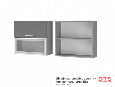 Шкаф настенный с дверями горизонтальными Титан 8В3 в интернет-портале Алеана-Мебель