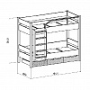Кровать двухярусная №3 Корвет схема
