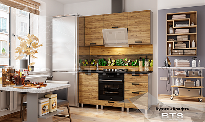 Модульная кухня Крафт (комплект 2) в интернет-портале Алеана-Мебель
