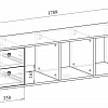 Тумба ТВ Прайм 51-8 Мастер схема чертеж с размерами