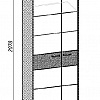 Шкаф для платья МДК 4.14 модуль 129 Корвет схема