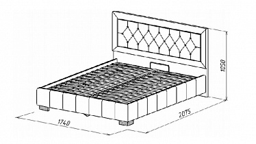 Кровать с подъемным механизмом МК 52 модуль 246 Корвет схема