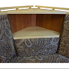 Кухонный диван из массива Картрайд с углубленным ящиком угловой цвет: сосна угловой элемент с баром