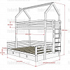 Двухъярусная кровать домик БК-04 ВЭФ схема чертеж с размерами
