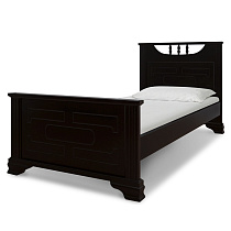 Кровать Камилла 1 ВМК-Шале цвет венге общий вид с постелью