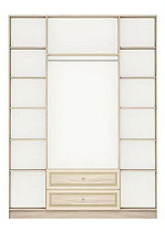 Шкаф комбинированный Брайтон 25 4-х дверный БЕЗ ЗЕРКАЛА Ижмебель внутреннее наполнение