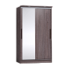 Шкаф-купе Strike 1200 зеркало/лдсп (Ясень Анкор темный) с карнизом в интернет-портале Алеана-Мебель