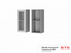 Шкаф 3В2 настенный 1-дверный со стеклом Арабика в интернет-портале Алеана-Мебель