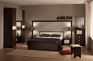 Спальня Амели, венге (комплект 1) в интернет-портале Алеана-Мебель