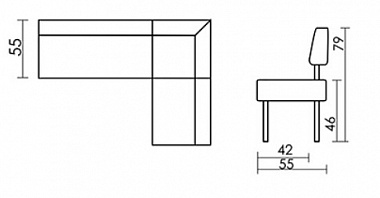 Модульный кухонный уголок Берген Седьмая карета схема с размерами