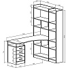 Стол со стеллажом Атлант 184 ВМФ схема