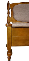 Кухонная диван-скамья прямая Картрайд ВМК-Шале орех увеличенный фрагмент