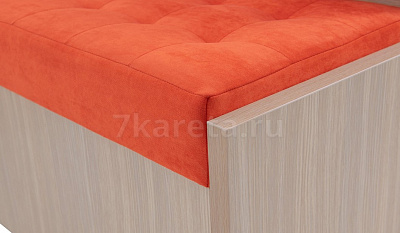 Кухонный угловой диван Гамбург Седьмая карета оранжевый сиденье крупным планом