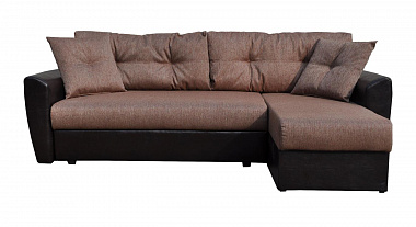 Угловой диван Амстердам рогожка коричневая в интернет-портале Алеана-Мебель