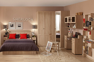 Спальня SHERLOCK, Сонома (комплект 1) в интернет-портале Алеана-Мебель