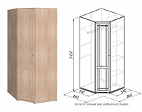Шкаф угловой Sherlock 10 Фасад стандарт, дуб сонома