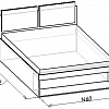 Кровать 3 Hyper 140*200 с подъемным механизмом (Венге монохром) Глазов схема с размерами