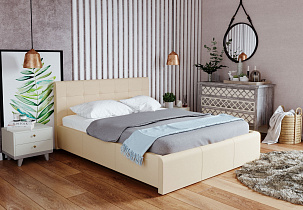 Кровать Изабелла с подъемным механизмом, без матраса 160х200 Найс Беж в интернет-портале Алеана-Мебель