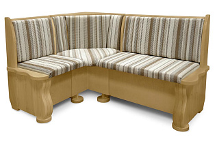 Кухонный диван из массива Розенлау угловой ВМК-Шале цвет: сосна