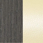 МДФ, облицованная шпоном Серый ясень / Экокожа Oregon perlamutr 106