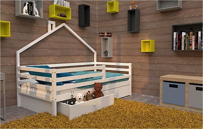 Детская кроватка домик БК-12 в интернет-портале Алеана-Мебель