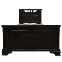 Кровать Камилла 1 ВМК-Шале цвет венге вид со стороны изножья