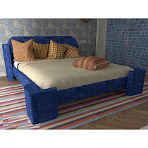 Кровать Марго 2 ВМК-Шале расцветка синяя вид в интерьере