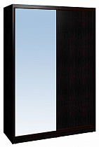 Шкаф-купе 1600 Домашний зеркало/лдсп + шлегель, Венге в интернет-портале Алеана-Мебель