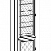 Шкаф-витрина МК 51 модуль 204М Корвет схема