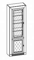 Шкаф-витрина МК 51 модуль 204М Корвет схема