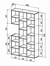 Стеллаж Рикс-1 Мастер схема чертеж с размерами