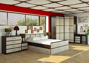 Спальня Сакура (комплект 1) в интернет-портале Алеана-Мебель