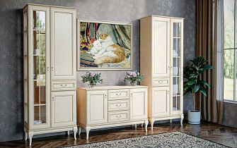 Шкаф для книг МК 62 изд. 390 правый седан Корвет в составе мебельной стенки