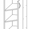 Тумба угловая не гнутая Т-3267 в интернет-портале Алеана-Мебель