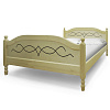 Кровать Фортуна ВМК-Шале цвет сосна общий вид с постелью