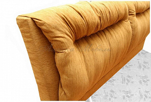 Кровать Джулия ВМК-Шале оранжевая подушки на спинке